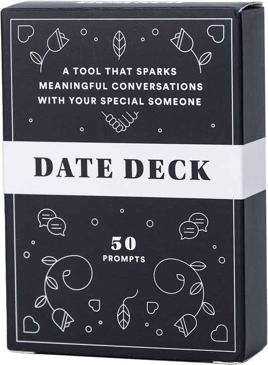 Date Deck by BestSelf — Exciting, Engaging, and Though-Provoking Conversation Prompts Perfect for Unlocking Connection, Companionship and Meaningful Discussion — 50 Cards