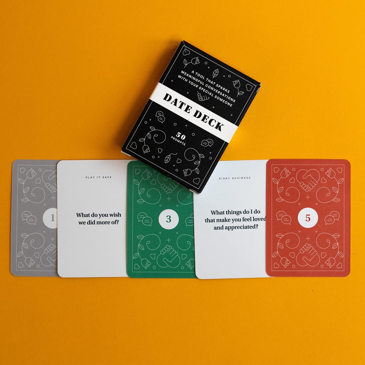 Date Deck by BestSelf — Exciting, Engaging, and Though-Provoking Conversation Prompts Perfect for Unlocking Connection, Companionship and Meaningful Discussion — 50 Cards