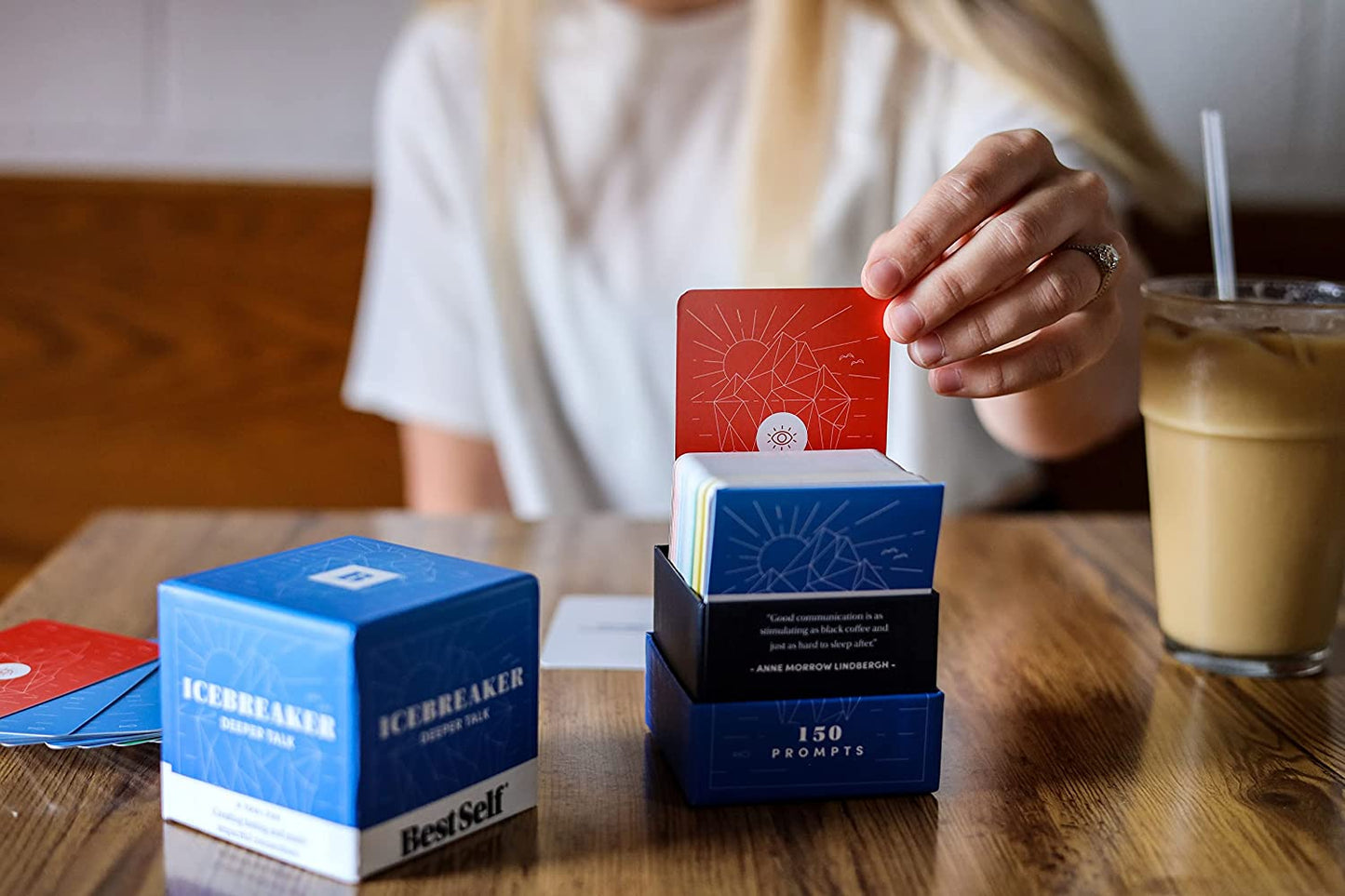 Conversation Starter Icebreaker Deeper Talk Deck by BestSelf ― Powerful Conversation Cards to Grow and Strengthen Relationships by Cultivating Open, Engaging and Meaningful Interactions ― 150 Prompts