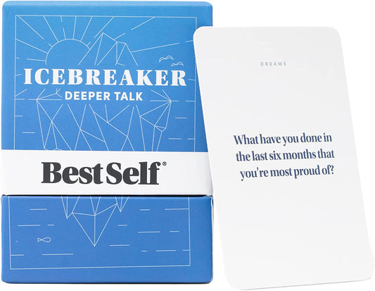 Conversation Starter Icebreaker Deeper Talk Deck by BestSelf ― Powerful Conversation Cards to Grow and Strengthen Relationships by Cultivating Open, Engaging and Meaningful Interactions ― 150 Prompts